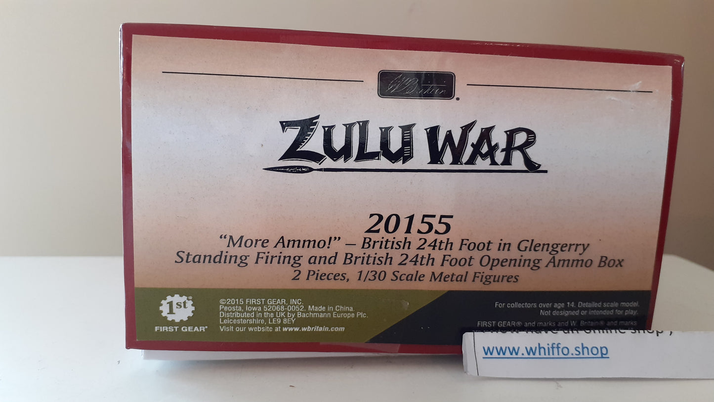 Britains 20155 Zulu wars 24th foot 1:32  metal More Ammo boxed s3 2015