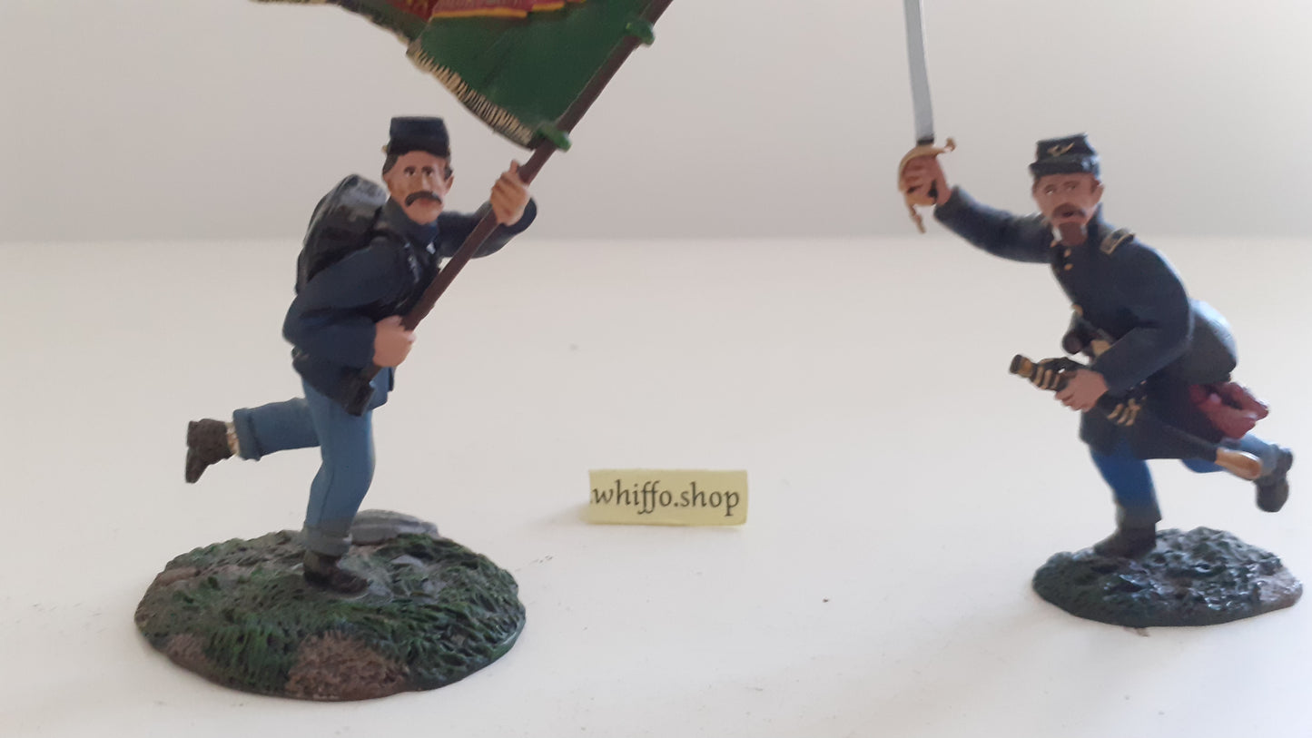 Britains 17933 Union Acw Irish Brigade Flag Command 2007 1:32 metal S534