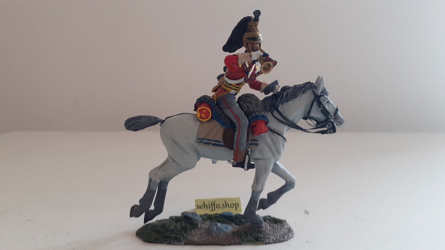 Britains 36057 Napoleonic Waterloo 1st Royal Dragoons bugler Charging boxed S8