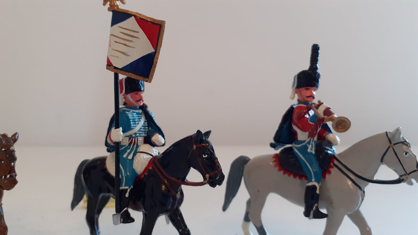 trophy miniatures 1991 Napoleonic War french 1st hussars Cavalry h1 1:32 s8b67