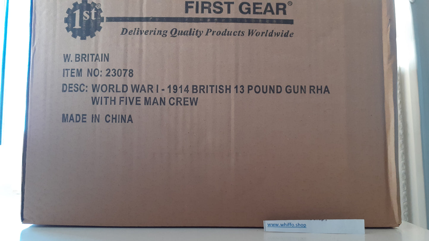 Britains 23078 2005  ww1 British 13pd Field Gun Artillery boxed 1:32 S4