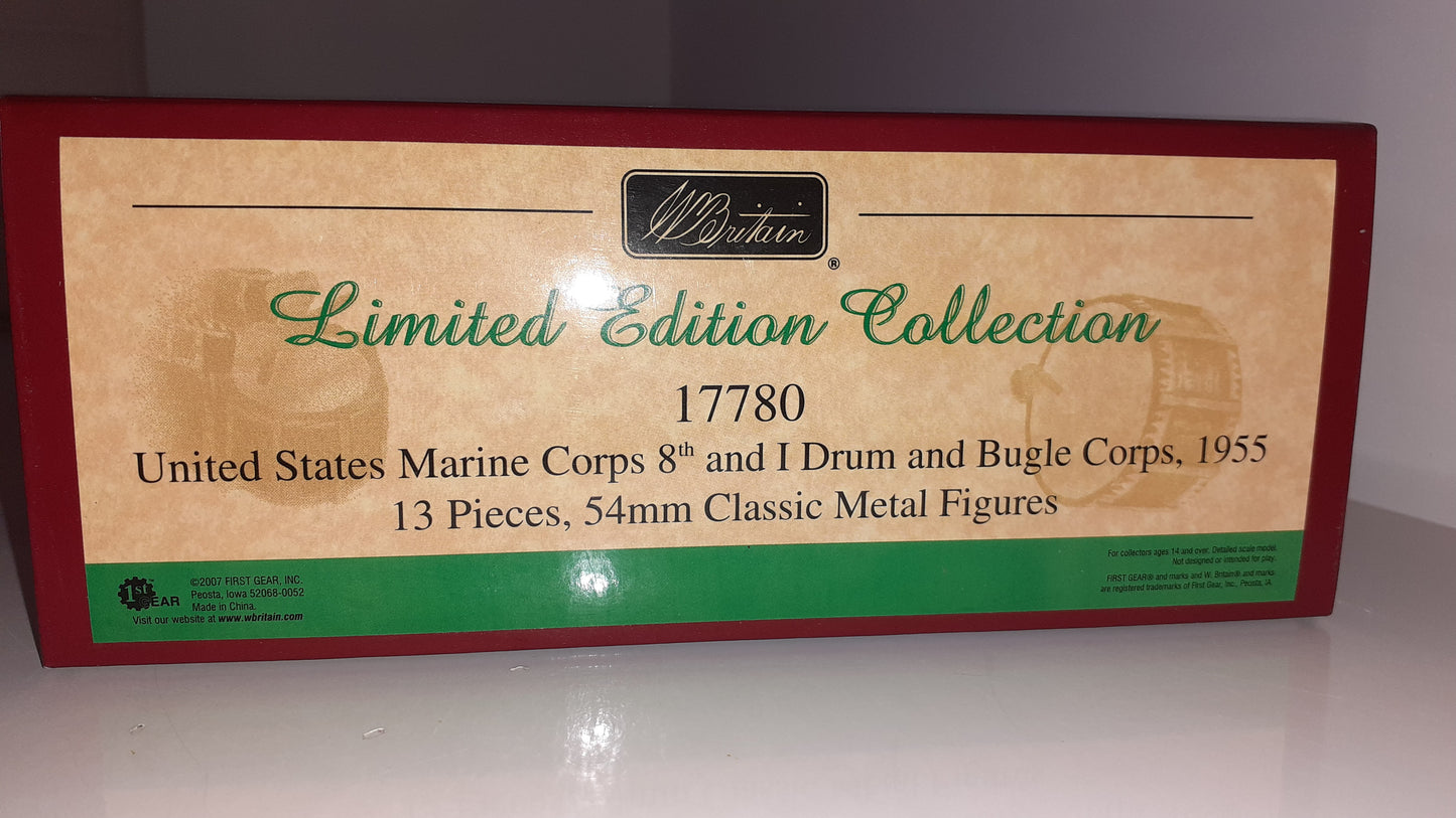 BRITAINS 17780 Usmc US Marines band Drum Bugle 2007 Limited edition 1:32  s8