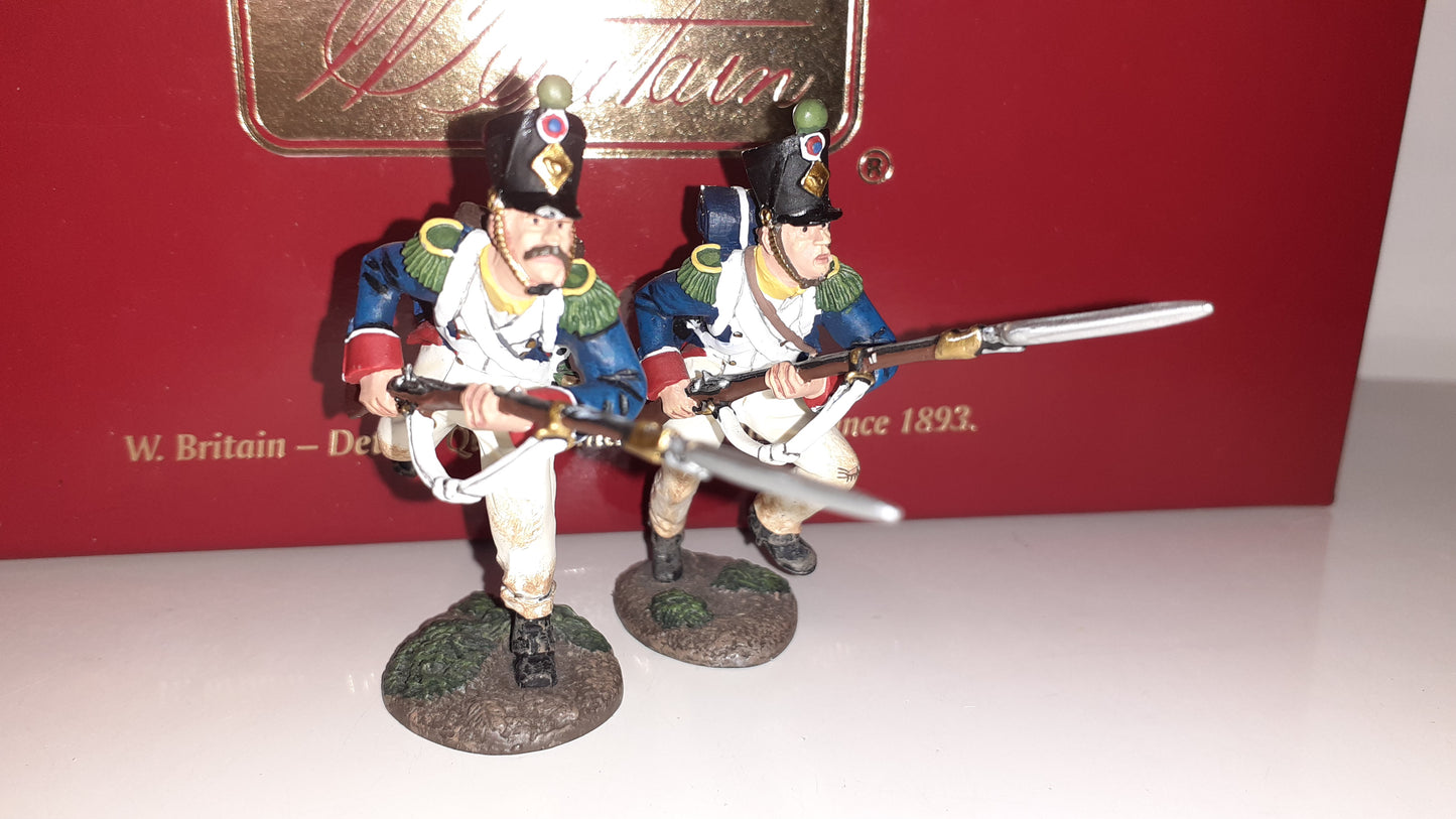 BRITAINS 17670 Napoleonic Waterloo French Chasseurs Assault Set 2007 1:32 S5