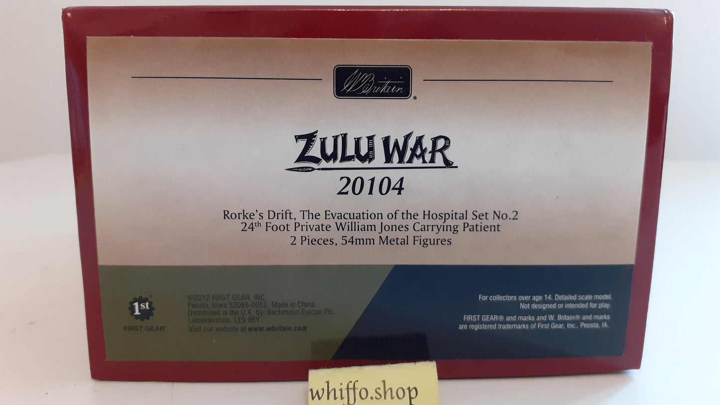 BRITAINS 20104 Zulu War pvt jones and casualty 24th Foot 2012 1:32 S335