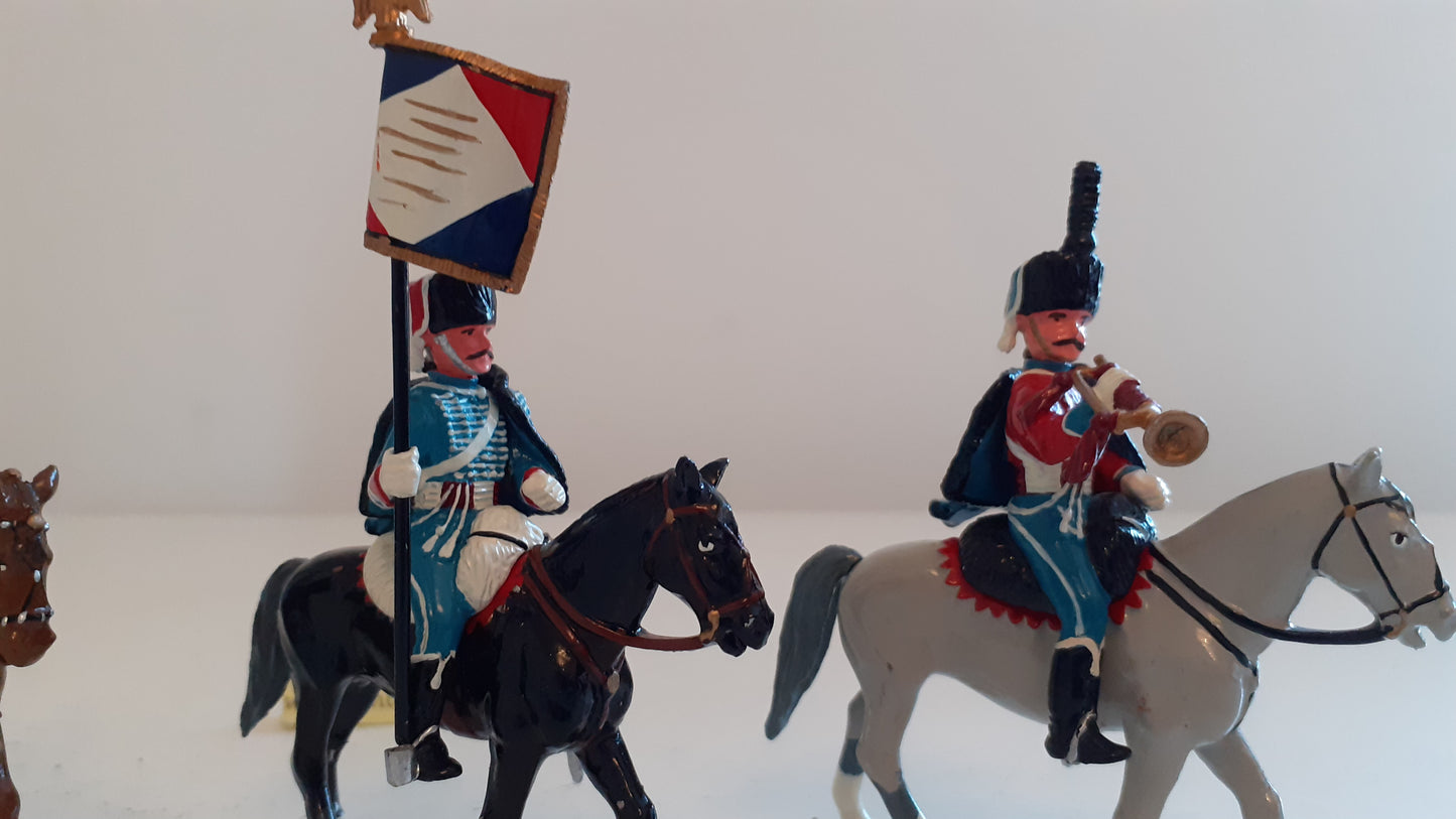 trophy miniatures 1991 Napoleonic War french 1st hussars Cavalry h1 1:32 s8b67