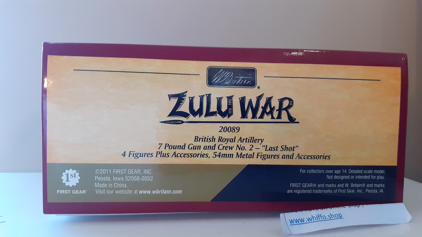 Britains 20089 2011 Zulu War Last Shot Royal Artillery boxed 1:32 Wdb