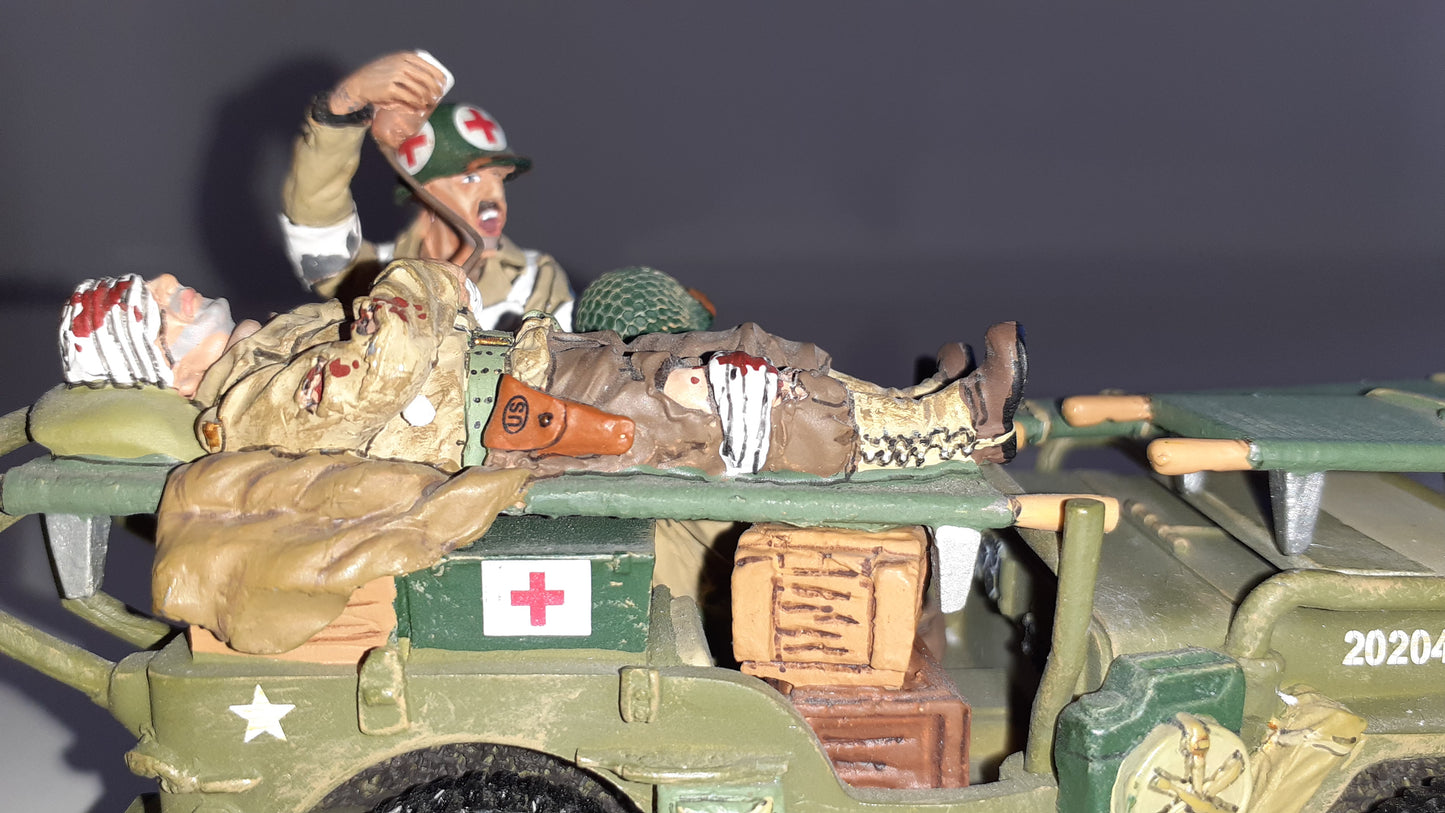 King and country Dd68 Us Ambulance Willys Jeep D-day Bulge 2011 boxd for sale S8