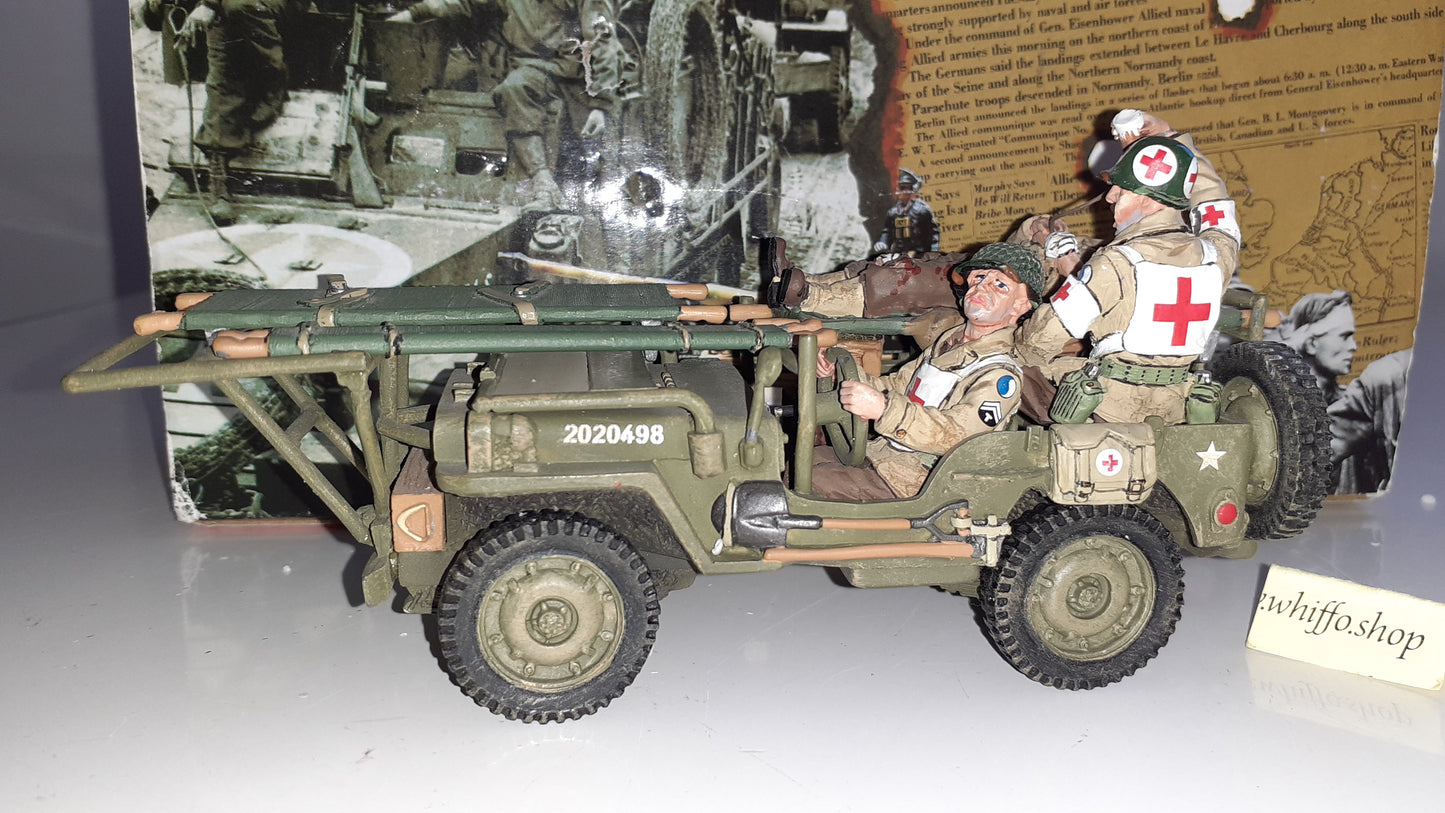 King and country Dd68 Us Ambulance Willys Jeep D-day Bulge 2011 boxd for sale S8