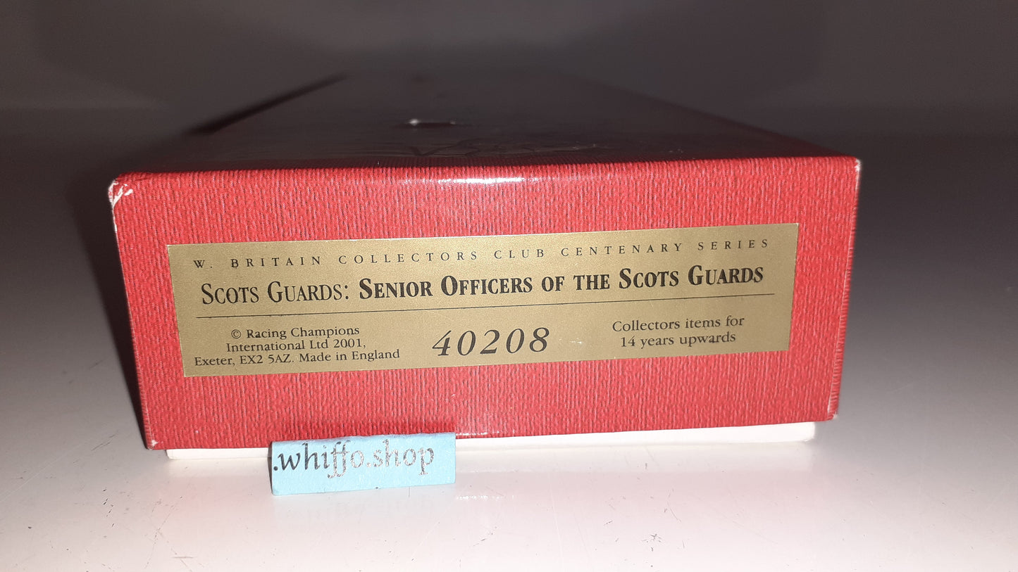 Britains 40208 1999 Scots Guards Senior Officers Victoria 1:32 metal boxd  S8b