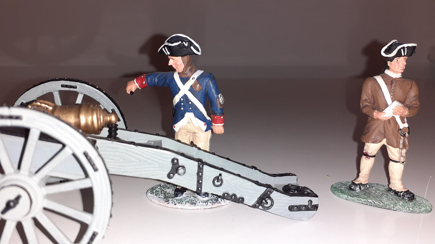 Britains 17285 2001 awi American 6lb gun and crew 1 missing figure boxed S4