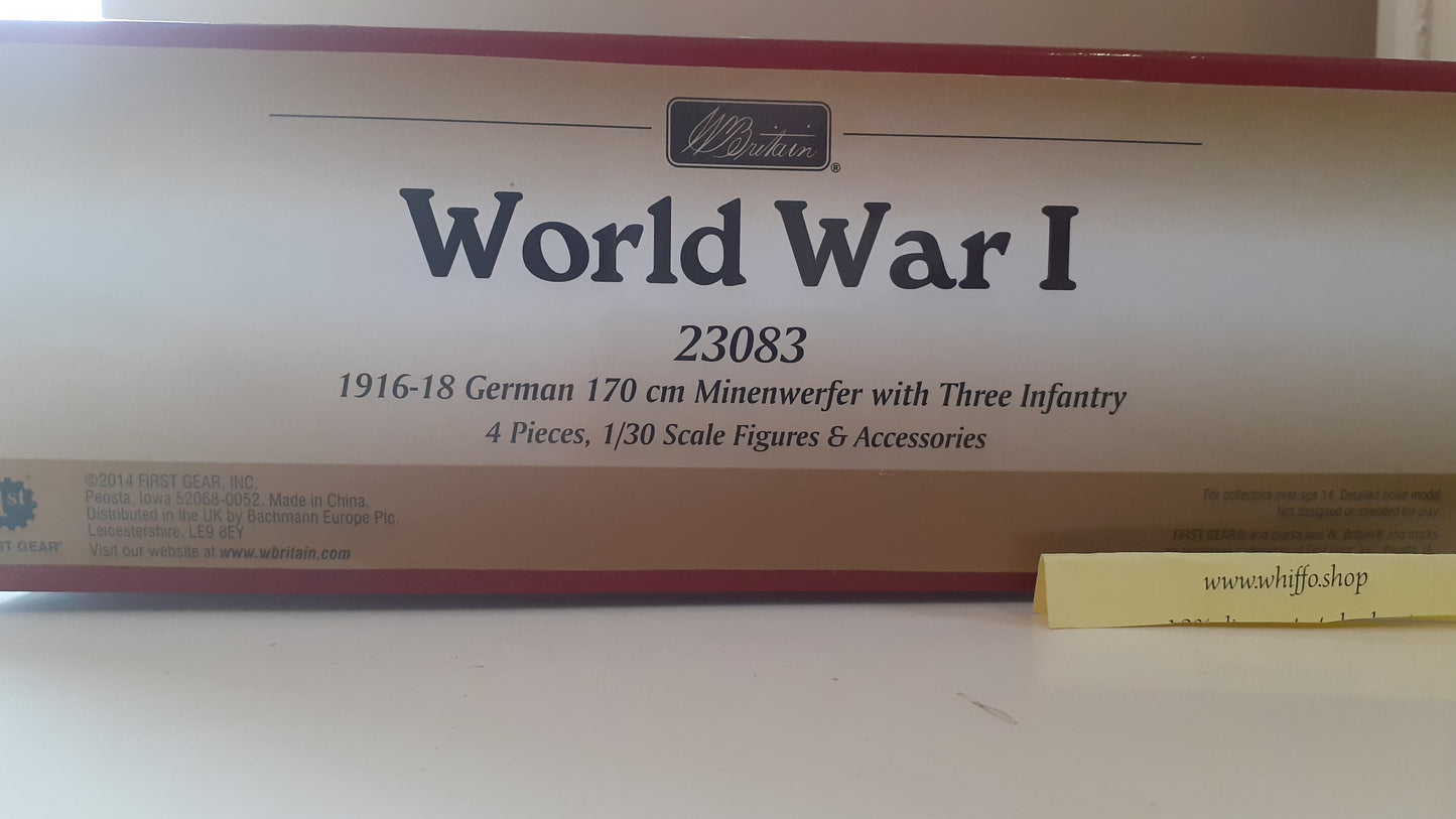 Britains German WW1 23083 Minewerfer With 3 Crew Set Boxed S3