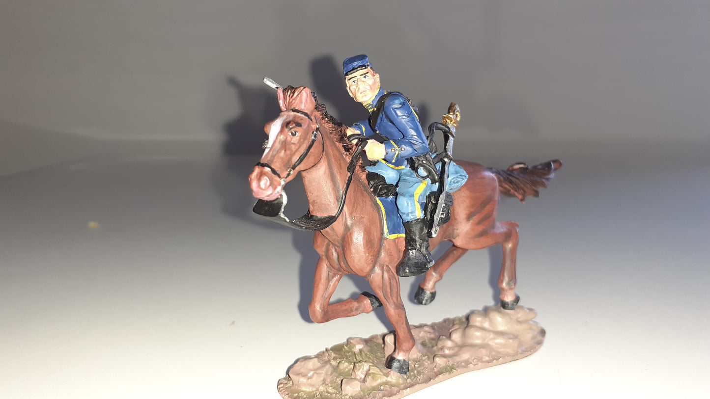 BRITAINS 17401 Acw Union Cavalry Rifle Wild West Boxed 2002 Metal 1:32 S623