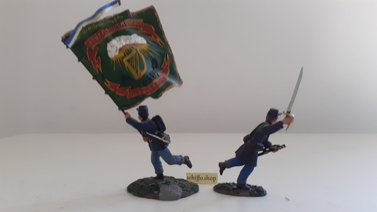 Britains 17933 Union Acw Irish Brigade Flag Command 2007 1:32 metal S534