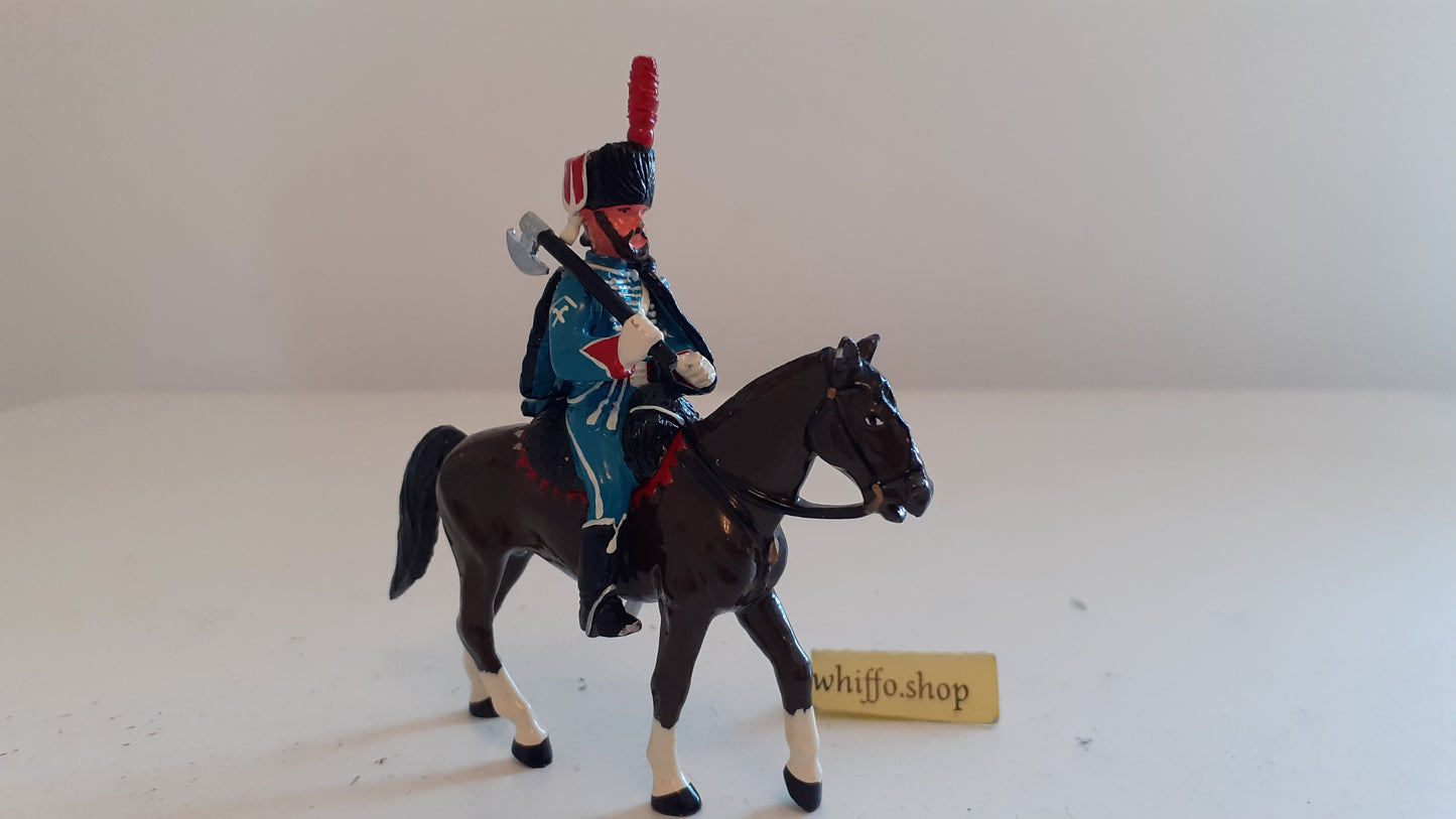 trophy miniatures 1991 Napoleonic War french 1st hussars Cavalry h4 1:32 s8b20