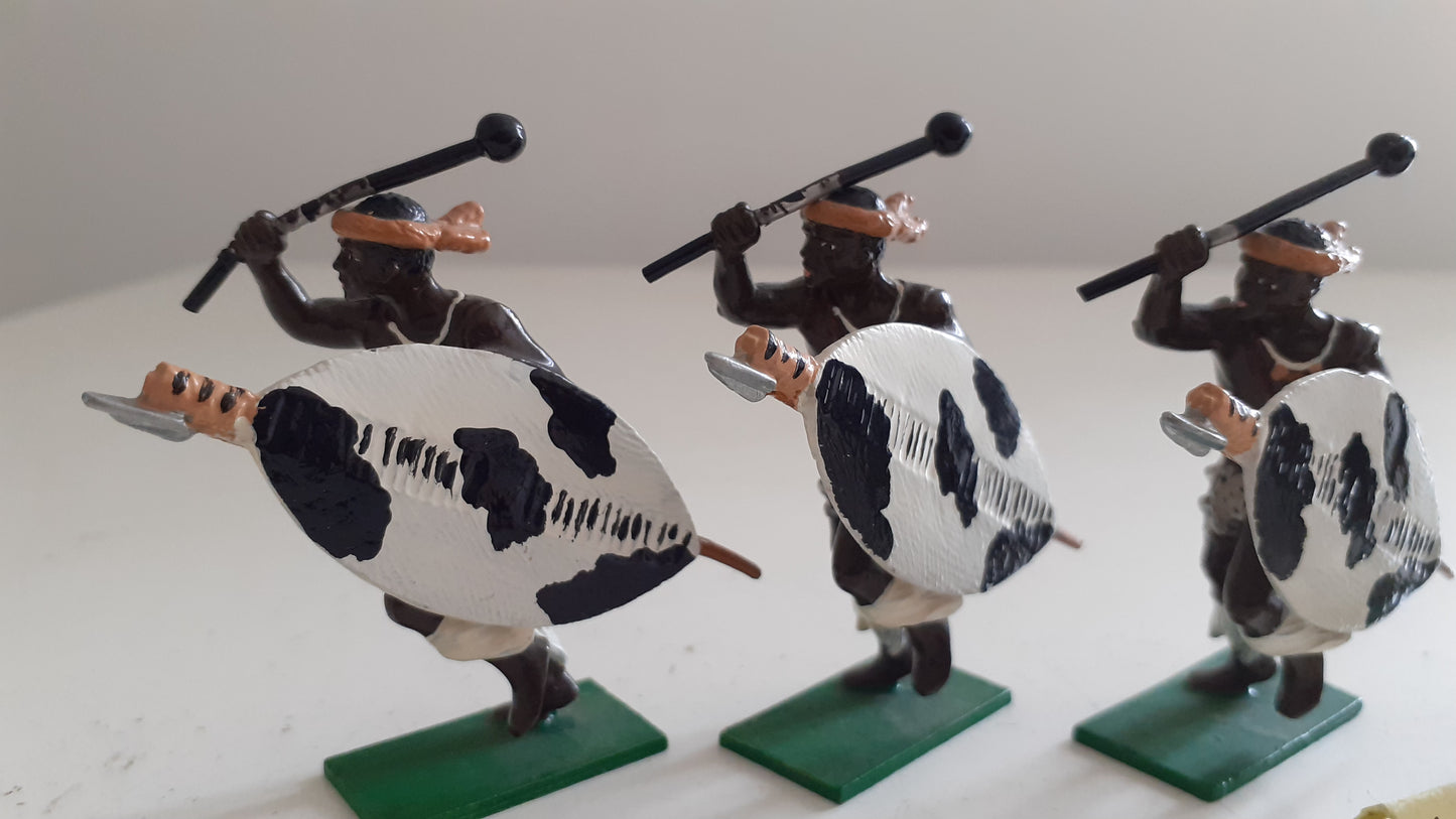 trophy miniatures zs34 sprinting zulus 1991 1:32 metal S860