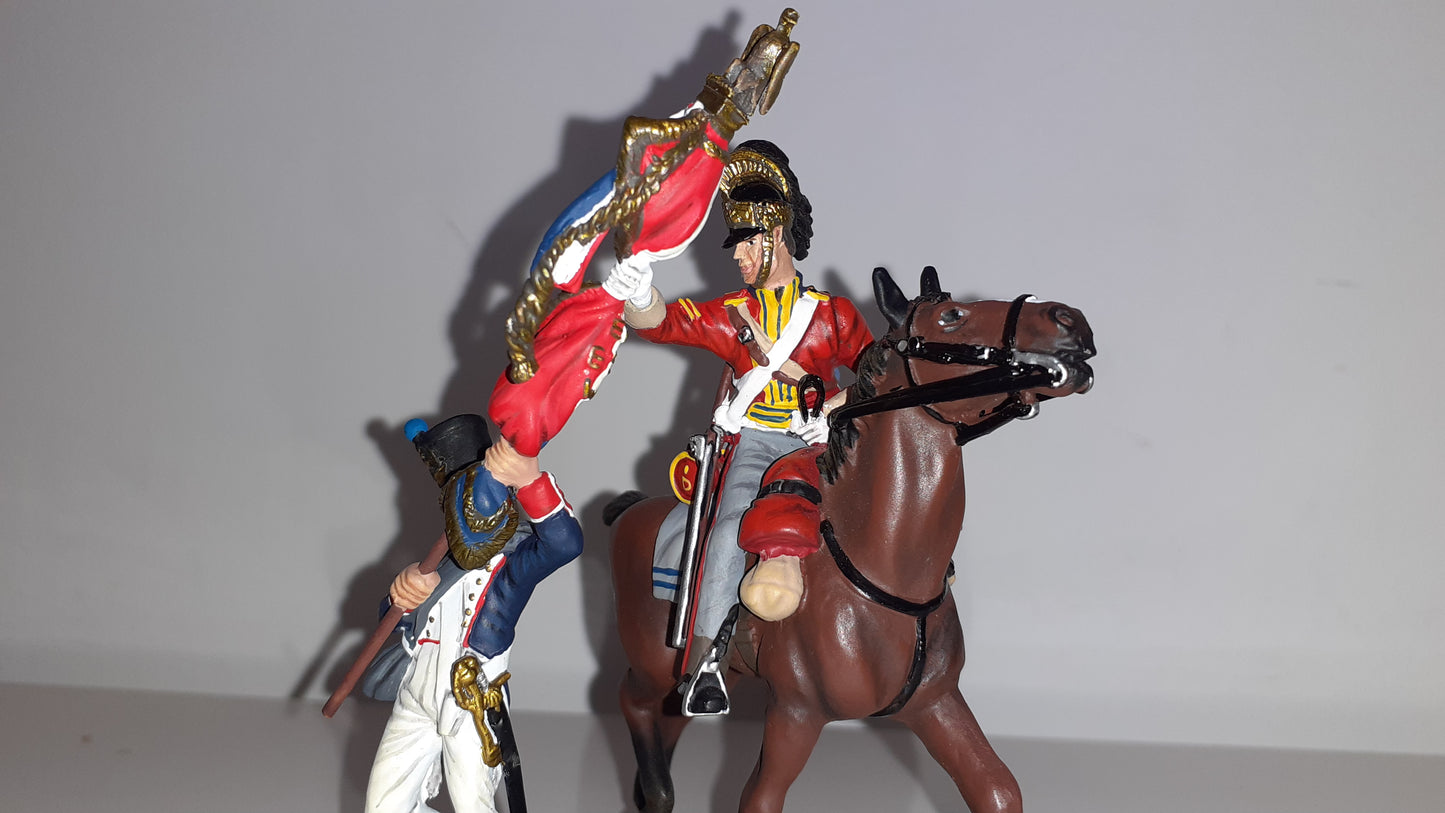 BRITAINS 36084 Napoleonic Waterloo 1st Dragoons Capture Eagle 2012 1:32 Wdb1