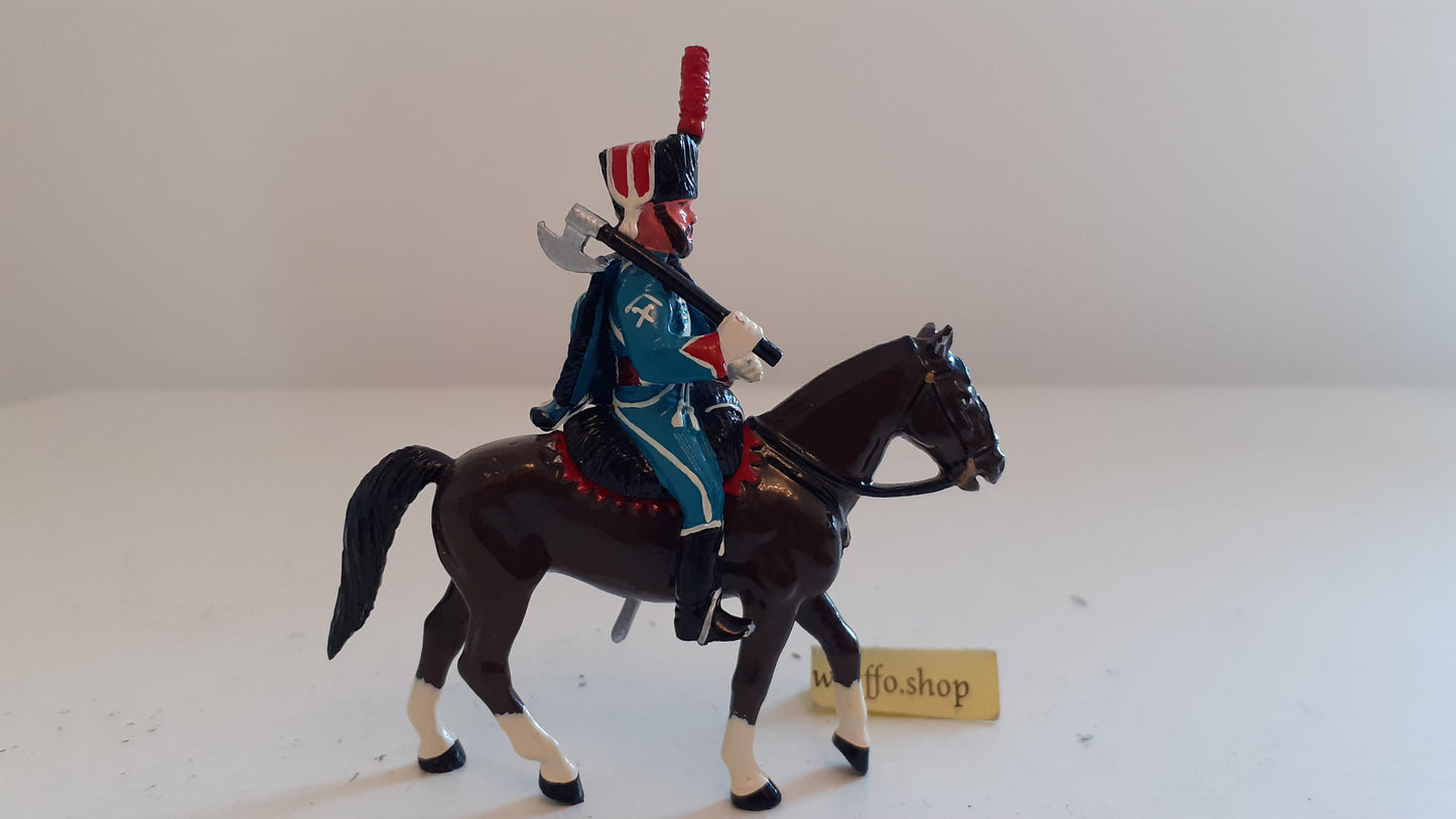 trophy miniatures 1991 Napoleonic War french 1st hussars Cavalry h4 1:32 s8b20
