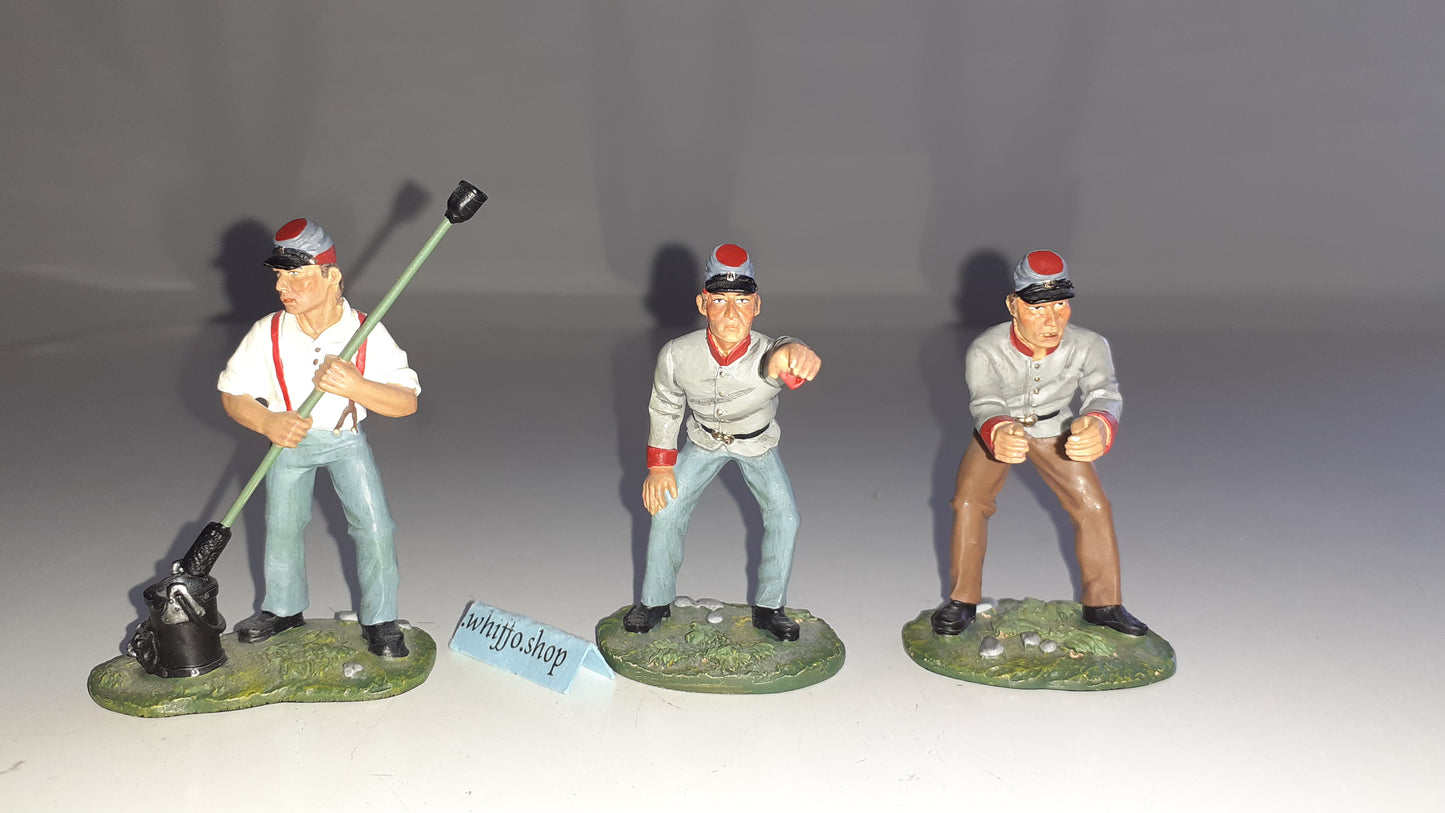 BRITAINS 17531 Acw Confederate Artillery Crew Boxed 2004 Metal 1:32 S614