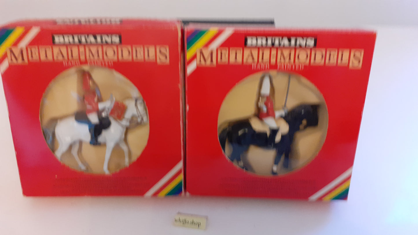 Britains 7230 7247 ceremonial lifeguard  and trumpeter  1:32 1980 boxed s7b8