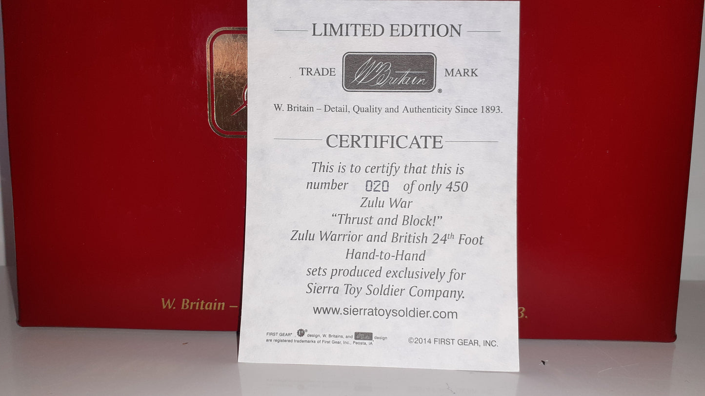 BRITAINS 20146 Zulu War Thrust And Block Only 450 Made 24th Foot 2014 1:32 S8 sierra toy soldier company exclusive