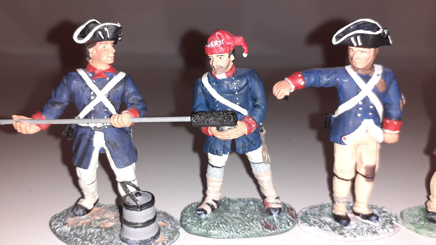 Britains 17285 2001 awi American 6lb gun and crew 1 missing figure boxed S4