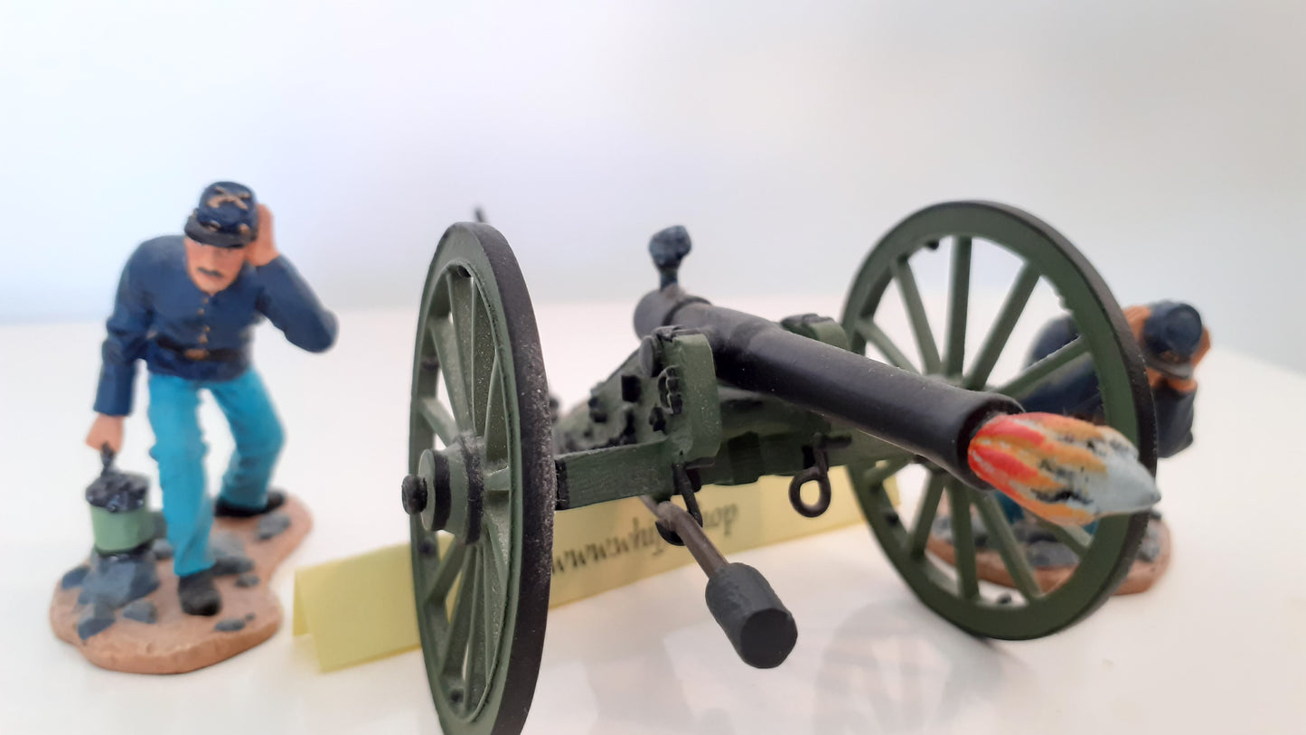 Britains 17394 2002 Acw Union Artillery Napoleon Gun Crew boxed 1:32 S5