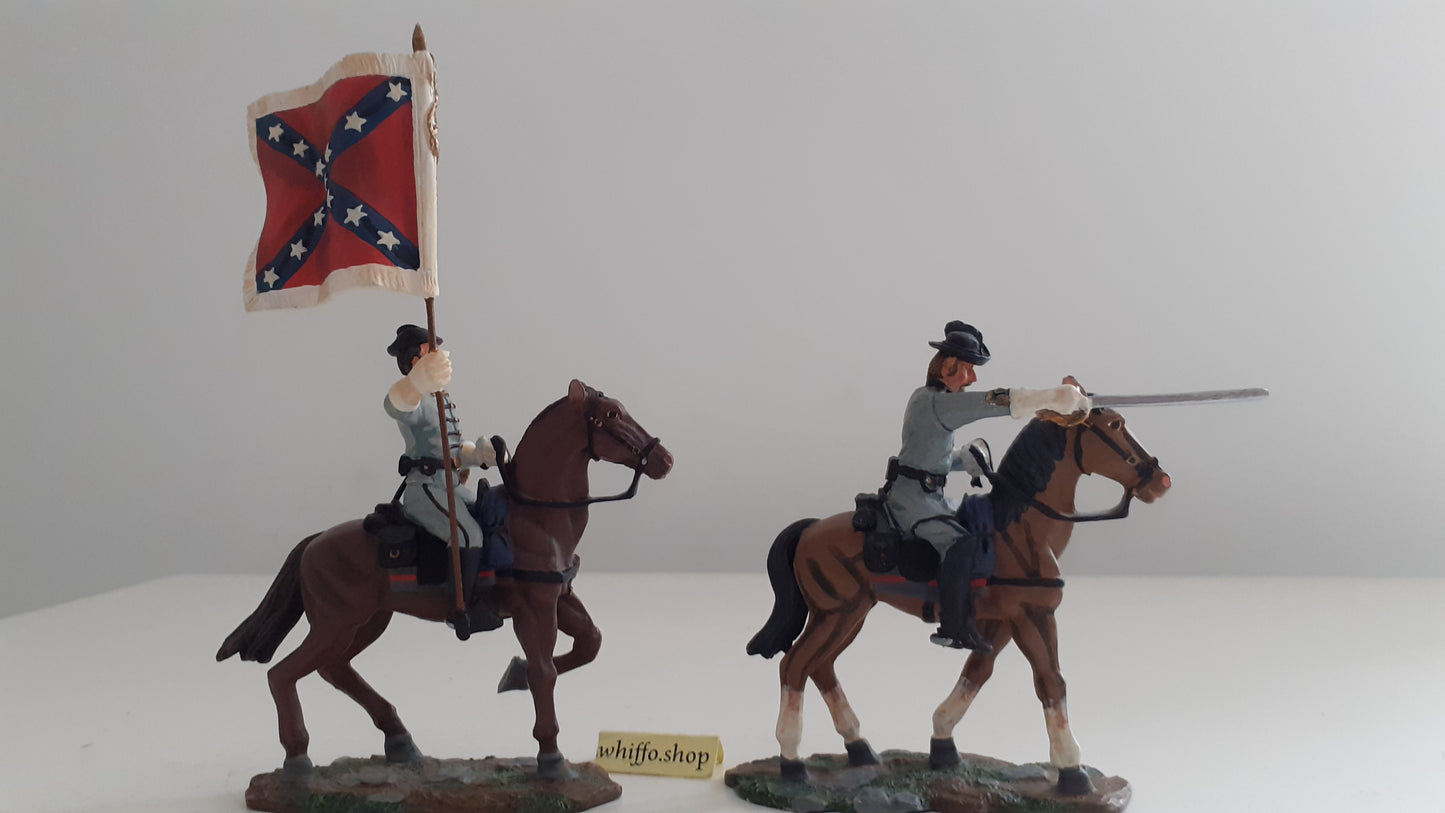 Britains 17372 acw confederate cavalry color bearer 2002 made 1:32 metal S546
