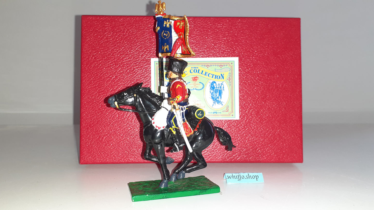 trophy miniatures 1991 Wa86e 4th Hussars Eagle Waterloo Napoleonic 1:32 Box S7