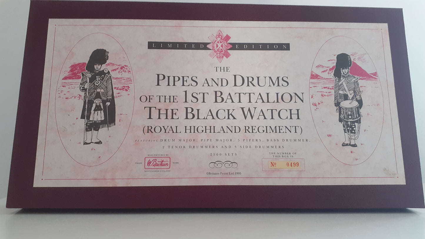 Britains limited edition 5196 Pipes Drums Black Watch royal Highland 1996 S781