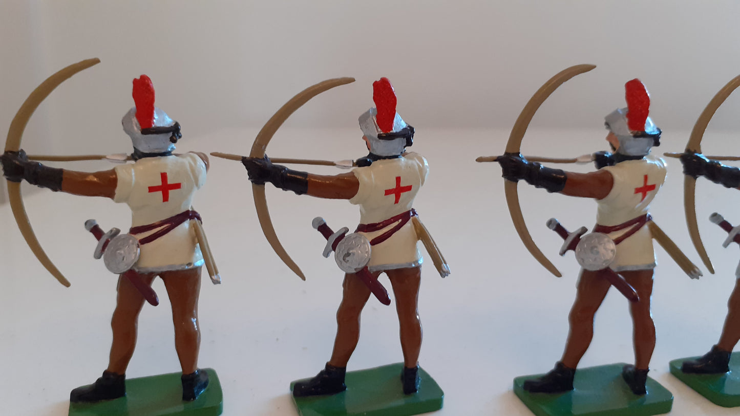 BRITAINS 40235 Knights Of Agincourt english longbow archers 2003 1:32  s8b30