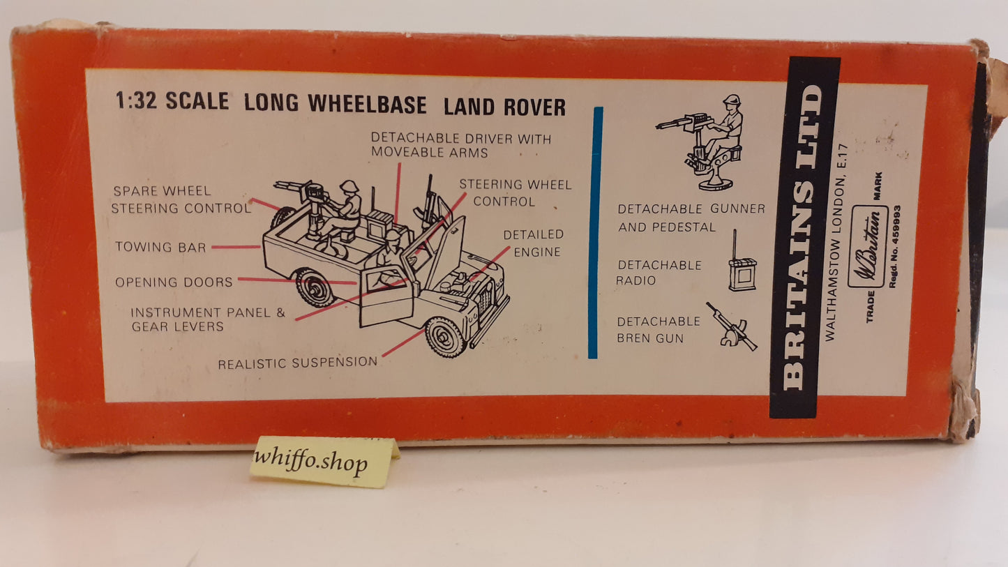 Britains Deetail 9777 Lwb Land Rover Ww2 Sas 1970s 1:32 metal boxed s864b