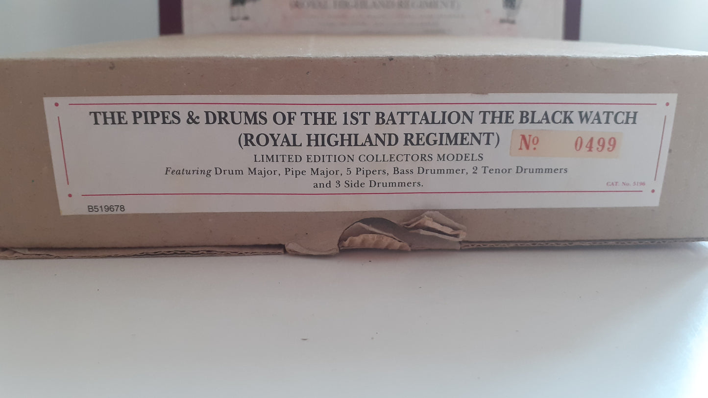 Britains limited edition 5196 Pipes Drums Black Watch royal Highland 1996 S781