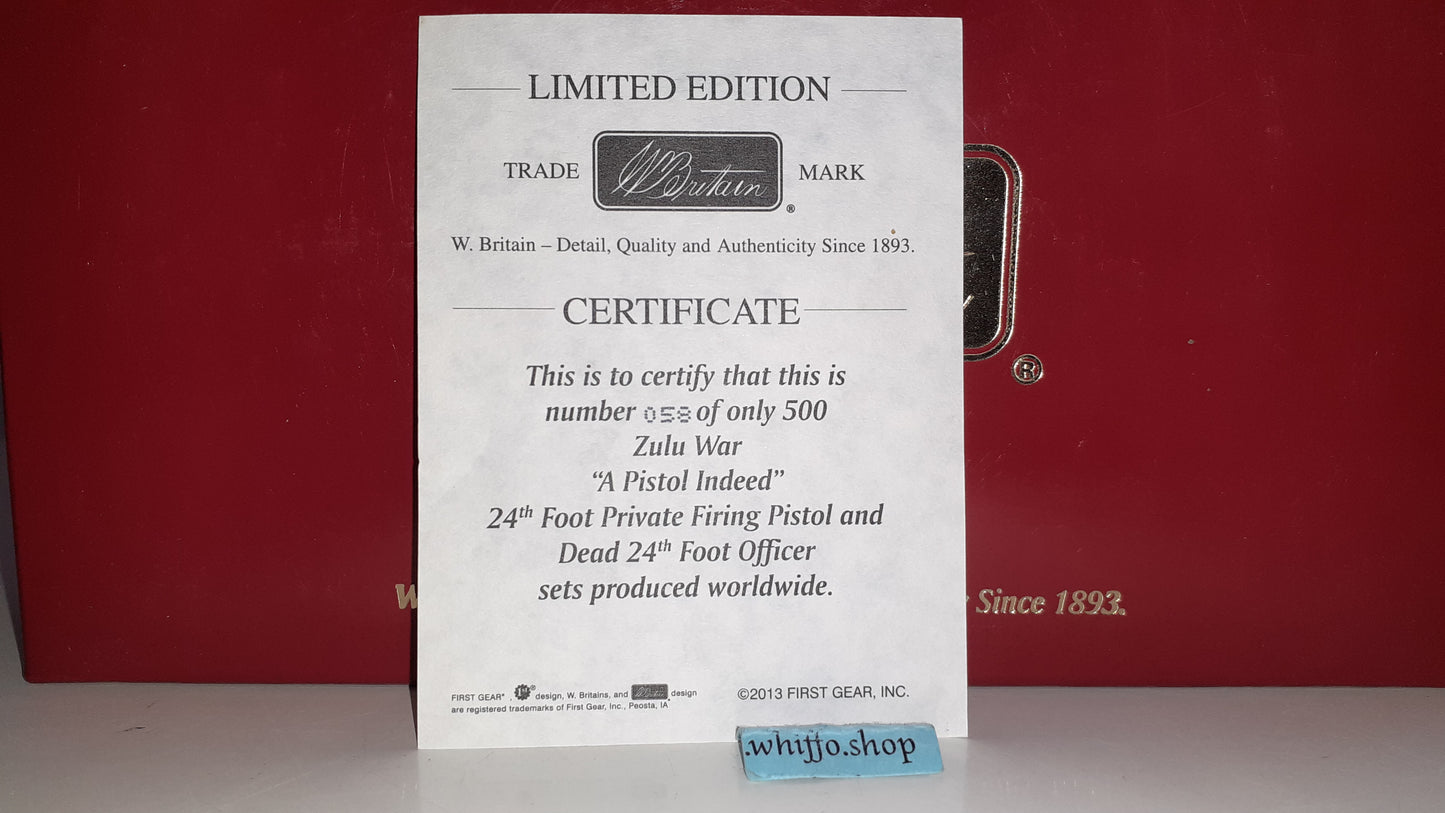Britains 20123 Zulu wars 24th foot Pistol Indeed 2013 1:32 metal boxed b870