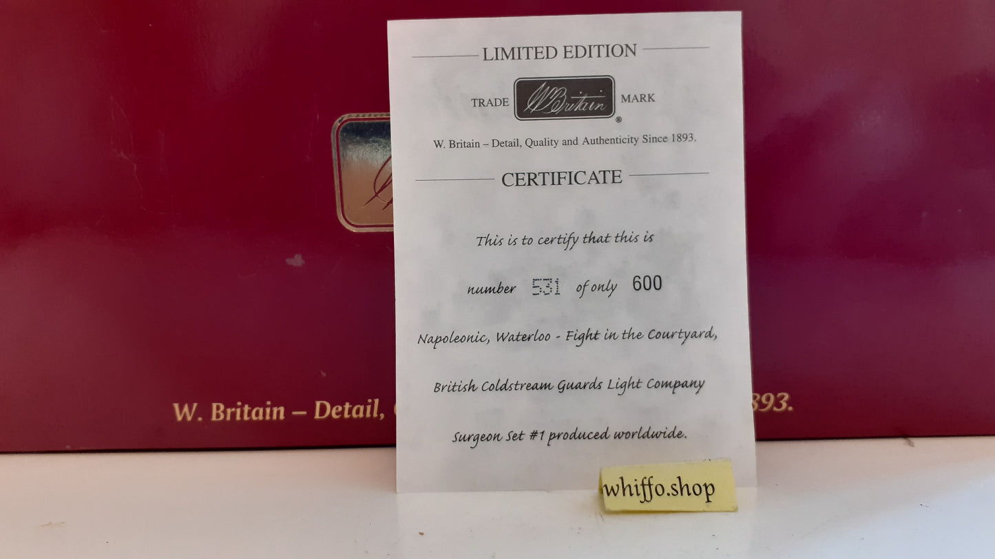 Britains 36005 RAMC Napoleonic surgeon set waterloo hougoumont guards 2008 1:32 metal s884