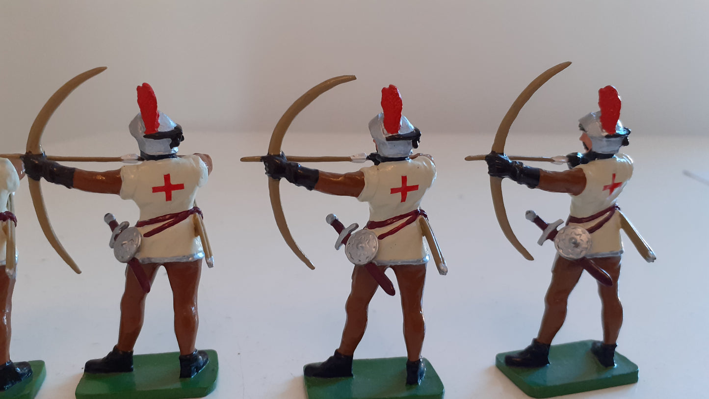 BRITAINS 40235 Knights Of Agincourt english longbow archers 2003 1:32  s8b30