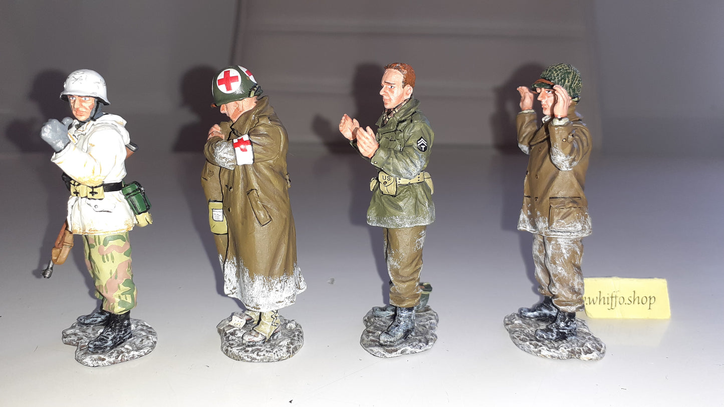 King and country Ww2 Bbg04 GI Prisoners german guard Battle Of Bulge boxed 1:30