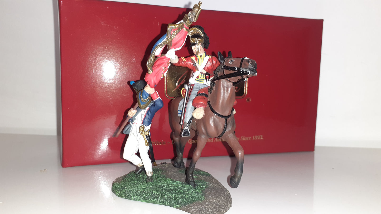 BRITAINS 36084 Napoleonic Waterloo 1st Dragoons Capture Eagle 2012 1:32 Wdb1