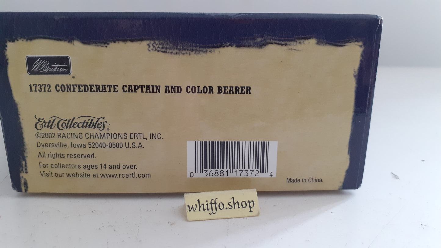 Britains 17372 acw confederate cavalry color bearer 2002 made 1:32 metal S546