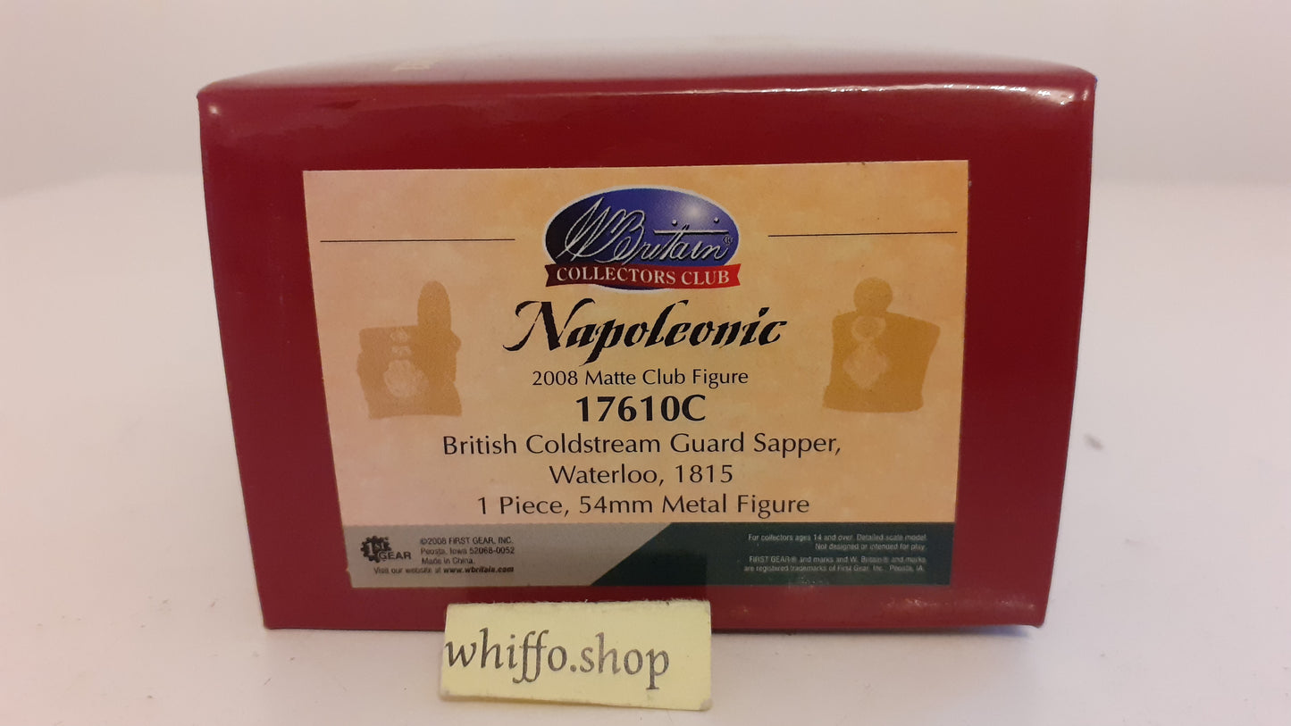 Britains 17610c Napoleonic Waterloo coldstream guards sapper club fig 2008 b1116