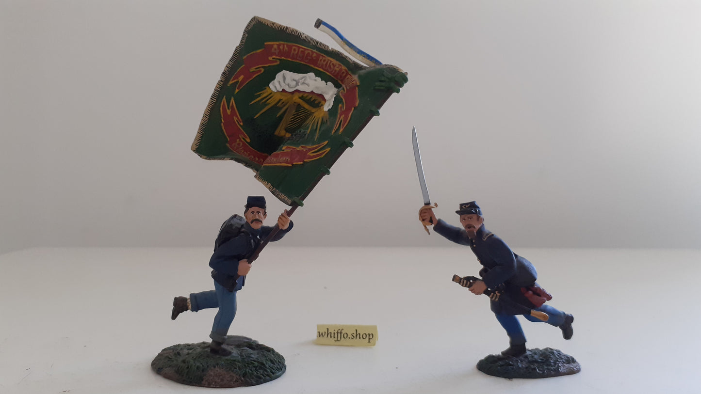 Britains 17933 Union Acw Irish Brigade Flag Command 2007 1:32 metal S534