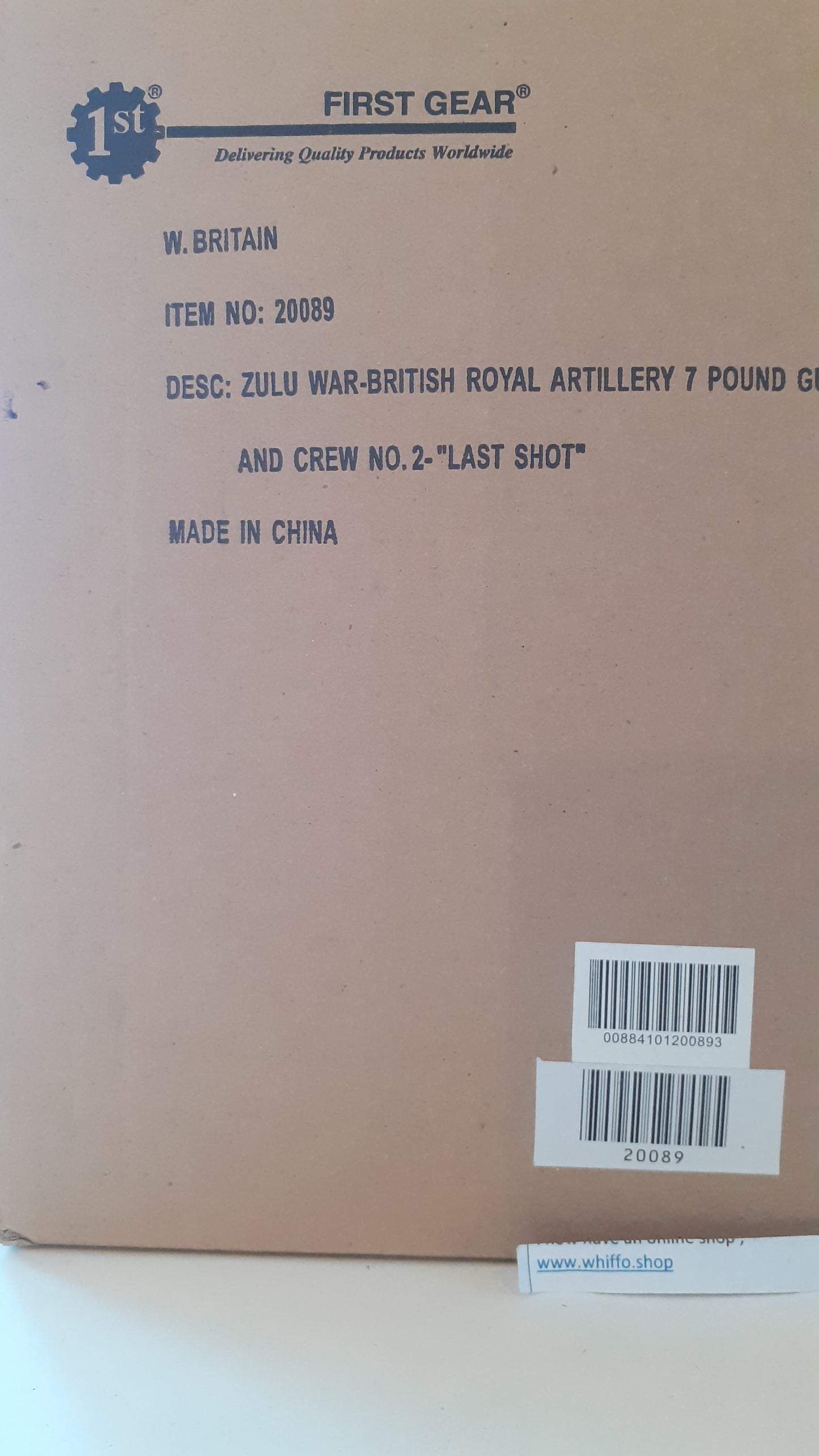 Britains 20089 2011 Zulu War Last Shot Royal Artillery boxed 1:32 Wdb