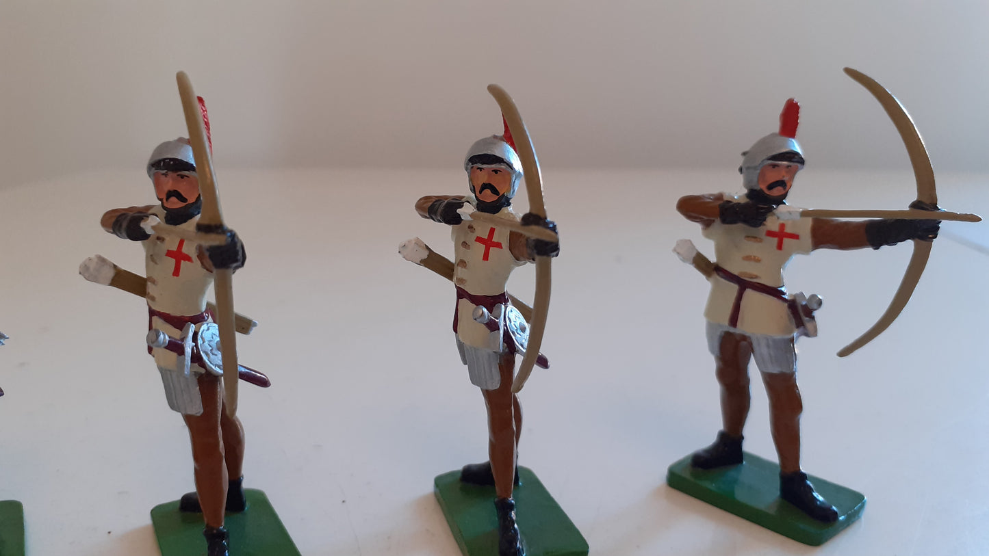BRITAINS 40235 Knights Of Agincourt english longbow archers 2003 1:32  s8b30