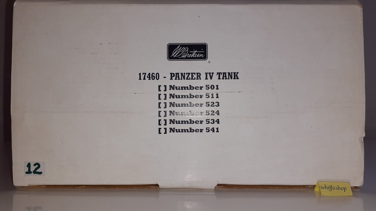 Britains 17460 534 ww2 German Panzer 4 tank IV boxed 1:32 2003 s1