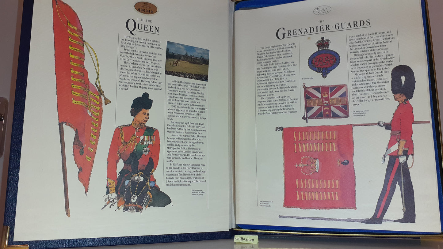 BRITAINS 5801 Trooping Colour Guards Queen Elizabeth Ltd Edition 1987 1:32 S745