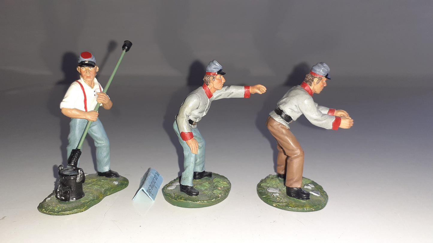BRITAINS 17531 Acw Confederate Artillery Crew Boxed 2004 Metal 1:32 S614