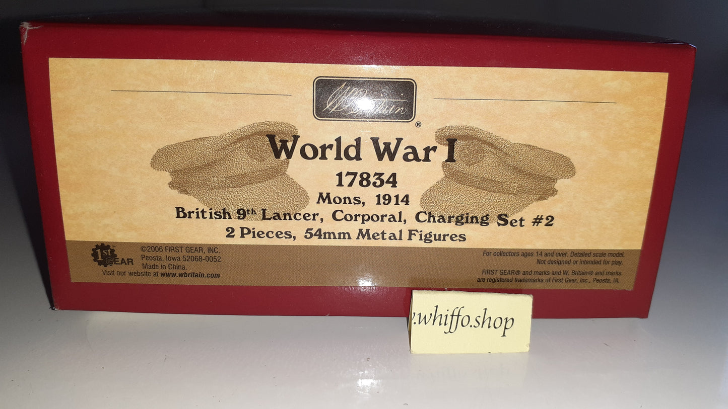 Britains ww1 17834 2006 British 9th Lancer Cavalry Mons 1914 metal boxed S7