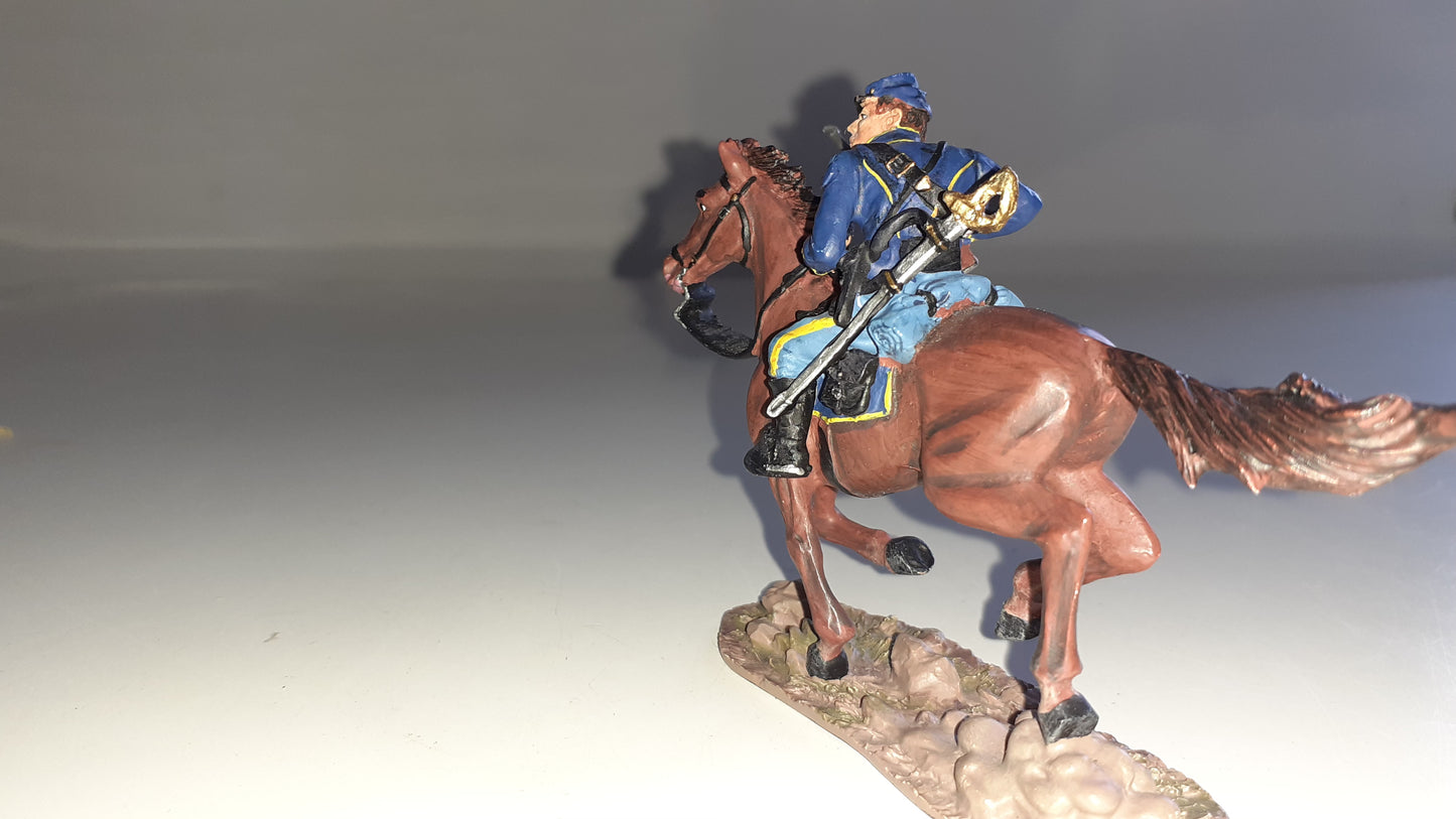 BRITAINS 17401 Acw Union Cavalry Rifle Wild West Boxed 2002 Metal 1:32 S623