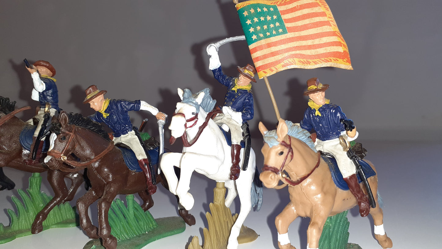 Britains Herald Dsg Deetail 7th Cavalry Acw Wild West rough riders 1:32 S7