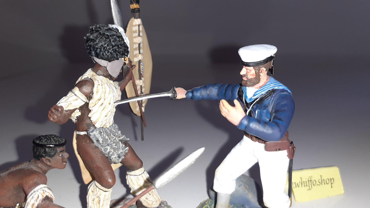 Britains metal 20129 Zulu War Seaman Aynsleys Demise 24th Ft 2013 1:32 Boxed S7