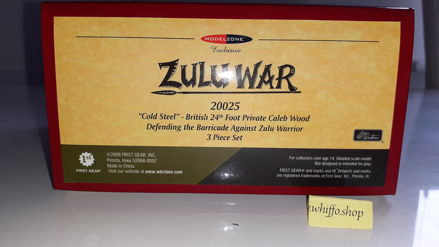 Britains 20025 Zulu wars 24th foot 1:32 Boxed Cold Steel Pvt Caleb Wood 2008 S7